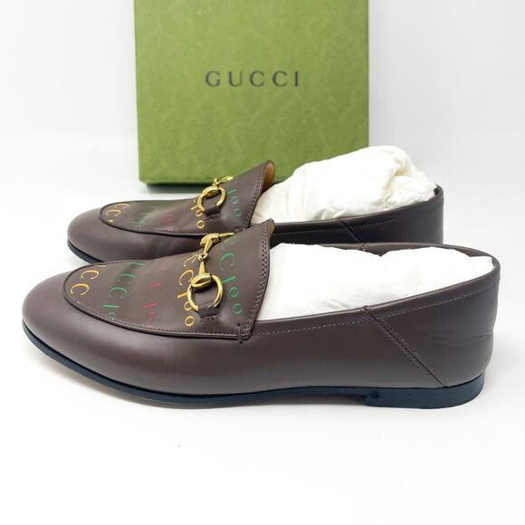 GUCCI Brixton Convertible Horsebit Loafers Mules Size EU 36.5 Brown - Picture 7 of 9